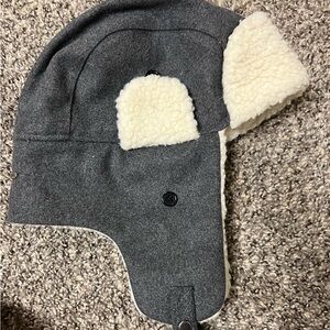 True Religion Gray & Cream Winter Hat